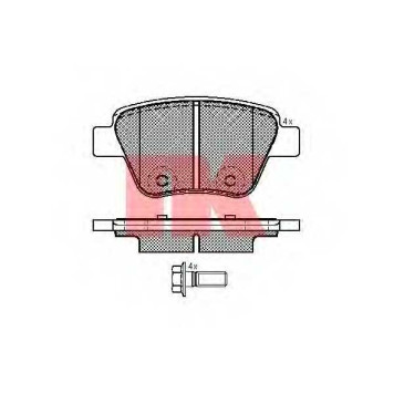Колодки тормозные дисковые для AUDI A1, A3 / SKODA OCTAVIA, SUPERB, YETI / VW BEETLE, CADDY, EOS, GOLF, JETTA, SCIROCCO, TOURAN <b>NK 2247101</b>