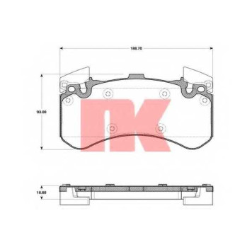 Колодки тормозные дисковые для AUDI A6(4G2, 4G5, 4GC, 4GD, 4GH, 4GJ, C7), A7(4GA, 4GF), A8(4H#) / HYUNDAI ix35(EL, ELH, LM) <b>NK 2247108</b>