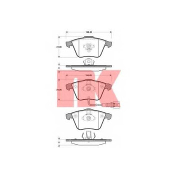 Колодки тормозные дисковые для AUDI A3(8P1,8PA) / SKODA SUPERB(3T4,3T5) / VW EOS(1F7,1F8), GOLF(1K1), PASSAT(357,3C2,3C5) <b>NK 2247110</b>