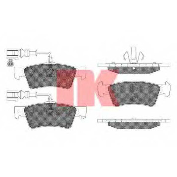 Колодки тормозные дисковые для VW MULTIVAN(7EF, 7EM, 7EN, 7HF, 7HM, 7HN), TOUAREG(7L6, 7L7, 7LA), TRANSPORTER(7E, 7EA, 7EB, 7EF, 7EG, 7EH, 7EJ, 7HA, 7HB, 7HF, 7HH, 7HJ) <b>NK 224767</b>