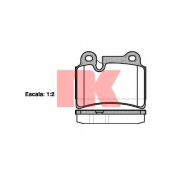 Колодки тормозные дисковые для VW TOUAREG(7L6,7L7,7LA) <b>NK 224793</b>