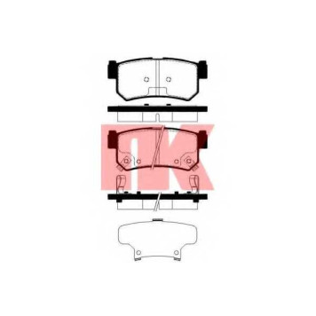 Колодки тормозные дисковые для DAEWOO REXTON(GAB#) / SSANGYONG ACTYON SPORTS(QJ), ACTYON, KORANDO(KJ), KYRON, MUSSO SPORTS, MUSSO(FJ), REXTON(GAB#) <b>NK 225011</b>