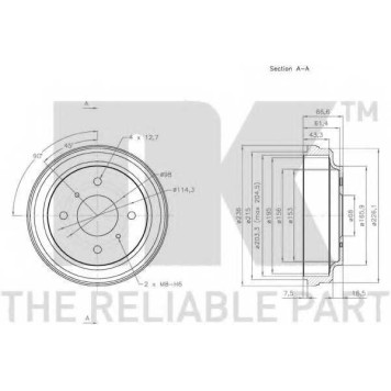 Тормозной барабан NK 252225-1