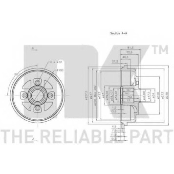 Тормозной барабан NK 255216-1