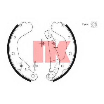 Комплект тормозных колодок для OPEL CORSA(91#, 92#, 93#, 94#, 96#, 97#, 98#, 99#), KADETT(#42, 31#-34#, 32#, 33#, 34#, 37#, 39, 39#, 41#-44#, 43#, 43B#, 44#, 49#) <b>NK 2736413</b>