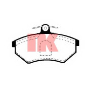 Колодки тормозные дисковые для AUDI 80, 90, A4, CABRIOLET, COUPE / VW CADDY, CORRADO, GOLF, PASSAT, VENTO <b>NK 224725 / WVA 20168/19,4</b>