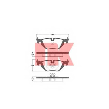 Колодки тормозные дисковые для BMW 3(E36,E46), Z3(E36) <b>NK 221516 / WVA 20180/17</b>