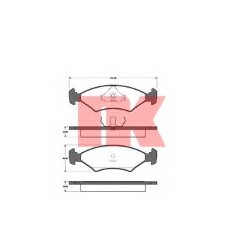 Колодки тормозные дисковые для FORD ESCORT 81 Express, ESCORT 86 Express, ESCORT, FIESTA, ORION, P 100, PUMA, SIERRA <b>NK 222508 / WVA 20753/18</b>