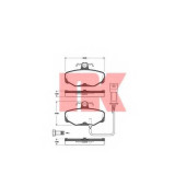 Колодки тормозные дисковые для FORD ESCORT(AAL,ABL,GAL), SCORPIO(GAE,GFR,GGE,GGR), SIERRA(BNC,BNG,GB4,GBC,GBG) <b>NK 222511 / WVA 21079/13.5</b>