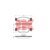 Колодки тормозные дисковые для FORD FIESTA(GFJ,JA#,JB#), KA(RB,RB#) / MAZDA 121(JASM,JBSM) <b>NK 222535 / WVA 21202/17.5</b>