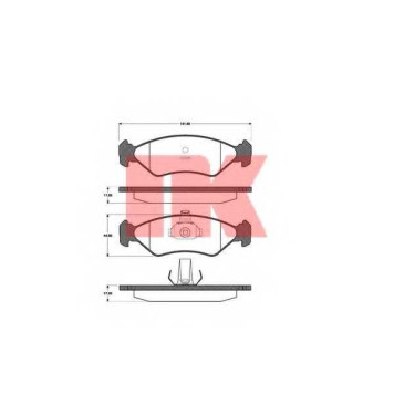 Колодки тормозные дисковые для FORD FIESTA(GFJ,JA#,JB#), KA(RB,RB#) / MAZDA 121(JASM,JBSM) <b>NK 222535 / WVA 21202/17.5</b>