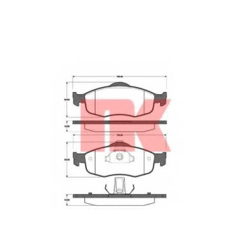 Колодки тормозные дисковые для FORD COUGAR(EC#), MONDEO(BAP,BFP,BNP,GBP), SCORPIO(GAE,GFR,GGE,GGR,GNR) <b>NK 222534 / WVA 21394/18/18.5</b>