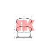 Колодки тормозные дисковые для ACURA INTEGRA, LEGEND / HONDA ACCORD(CA), PRELUDE(BA,BB) <b>NK 222612 / WVA 21446/17.5</b>