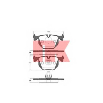 Колодки тормозные дисковые для BMW 3(E46), 5(E39), 7(E38), X3(E83), X5(E53), Z4(E85,E86), Z8(E52) / LAND ROVER RANGE ROVER(LM) <b>NK 221518 / WVA 21487/17,0</b>