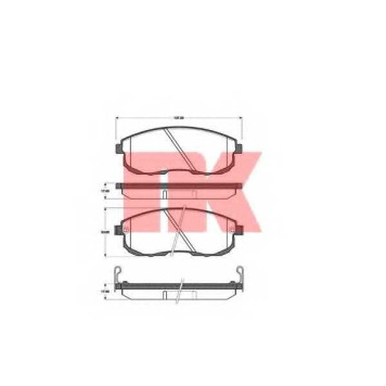 Колодки тормозные дисковые для NISSAN 200 SX(S13), CEFIRO, MAXIMA QX(A32), MAXIMA(J30) <b>NK 222223 / WVA 21561</b>