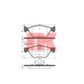 Колодки тормозные дисковые для FIAT BRAVA, BRAVO, COUPE, MAREA, MULTIPLA / LANCIA DEDRA, DELTA, LYBRA <b>NK 222340 / WVA 21636/19</b>
