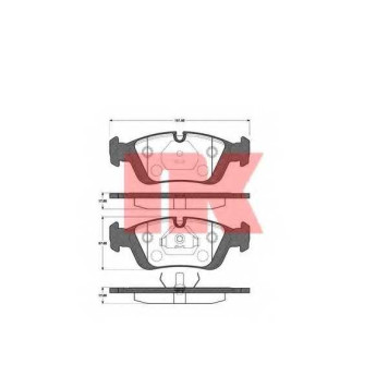 Колодки тормозные дисковые для BMW 3(E36), Z3(E36), Z4(E85) <b>NK 221510 / WVA 21643/17.5</b>