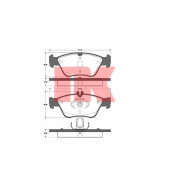 Колодки тормозные дисковые для MERCEDES C(S202,W202), CLK(A208,C208), E(S210,W210), SLK(R170) <b>NK 223330 / WVA 21664/19.5</b>