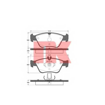 Колодки тормозные дисковые для MERCEDES C(S202,W202), CLK(A208,C208), E(S210,W210), SLK(R170) <b>NK 223330 / WVA 21664/19.5</b>