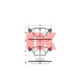 Колодки тормозные дисковые для BMW 5(E39) <b>NK 221519 / WVA 21677/20</b>