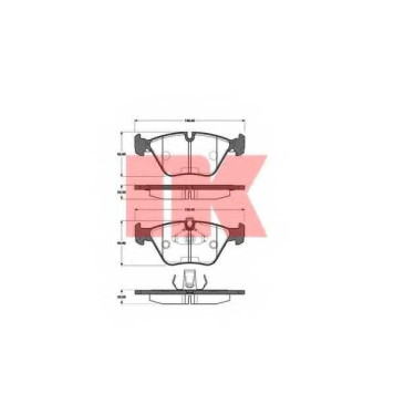Колодки тормозные дисковые для BMW 5(E39) <b>NK 221519 / WVA 21677/20</b>