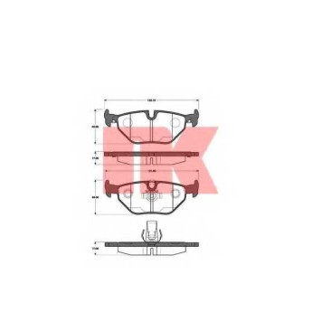 Колодки тормозные дисковые для BMW 5(E39) / SAAB 9-5(YS3E) <b>NK 221520 / WVA 21691/17</b>