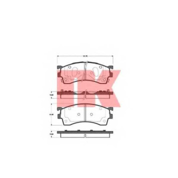 Колодки тормозные дисковые для MAZDA 323 F(BJ), 626(GF,GW), FAMILIA(BJ), PREMACY(CP) <b>NK 223241 / WVA 21754</b>