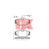 Колодки тормозные дисковые для CITROEN EVASION, JUMPY / FIAT SCUDO, ULYSSE / LANCIA ZETA / PEUGEOT 806, EXPERT <b>NK 221941 / WVA 21801/19</b>