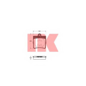 Колодки тормозные дисковые для CHRYSLER CROSSFIRE / MERCEDES C, CLC, CLK, E, SLK <b>NK 223335 / WVA 21919/15.3</b>
