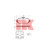 Колодки тормозные дисковые для MERCEDES A(W168) <b>NK 223333 / WVA 23070</b>