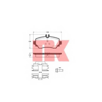 Колодки тормозные дисковые для MERCEDES A(W168) <b>NK 223333 / WVA 23070</b>