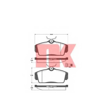 Колодки тормозные дисковые для NISSAN ALMERA(N16), PRIMERA(P10,P11,WP11) <b>NK 222254 / WVA 23093/17,2</b>