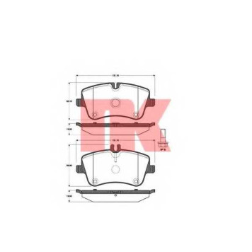 Колодки тормозные дисковые для MERCEDES C(CL203,S203,W203), CLC(CL203), CLK(A209,C209), SLK(R171) <b>NK 223345 / WVA 23144/19,5</b>