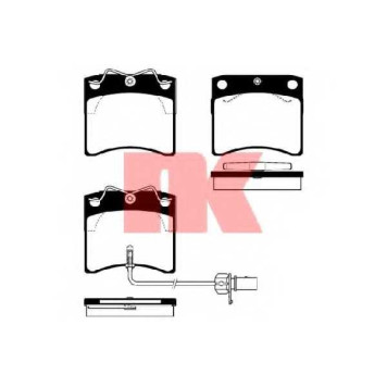 Колодки тормозные дисковые для VW TRANSPORTER(70XA, 70XB, 70XC, 70XD, 7DB, 7DK, 7DW) <b>NK 224748 / WVA 23176/17, 7</b>