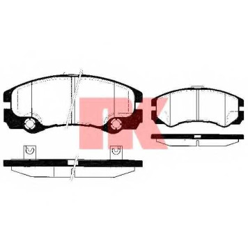 Колодки тормозные дисковые для ISUZU TROOPER / OPEL FRONTERA(6B#) <b>NK 223622 / WVA 23250/17,5</b>