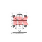 Колодки тормозные дисковые для MERCEDES CLS(C218, C219, X218), E(S211, S212, W211, W212), S(C216, V222, W220, W221, W222, X222), SL(R230) <b>NK 223353 / WVA 23334/16, 5</b>