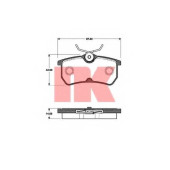 Колодки тормозные дисковые для FORD FIESTA(JD#,JH#), FOCUS(DAW,DBW,DFW,DNW) <b>NK 222550 / WVA 23353/14,5</b>