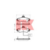 Колодки тормозные дисковые для FORD COUGAR(EC#), MONDEO(BAP,BFP,BNP,GBP) <b>NK 222520 / WVA 23410/15,8</b>