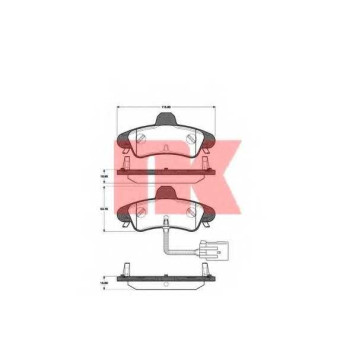 Колодки тормозные дисковые для FORD COUGAR(EC#), MONDEO(BAP,BFP,BNP,GBP) <b>NK 222520 / WVA 23410/15,8</b>