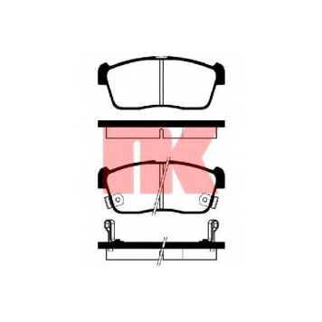 Колодки тормозные дисковые для DAIHATSU CHARADE, COPEN, CUORE, SIRION, TREVIS / MITSUBISHI i / NISSAN PIXO / SUBARU JUSTY / SUZUKI ALTO, CARRY, IGNIS <b>NK 225213 / WVA 23507/15</b>