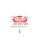 Колодки тормозные дисковые для CHRYSLER SEBRING / CITROEN C4 AIRCROSS / JEEP COMPASS, PATRIOT / MITSUBISHI ASX, GALANT, LANCER, OUTLANDER, SPACE RUNNER / OPEL ASTRA / PEUGEOT 4008 <b>NK 223028 / WVA 23584/16</b>