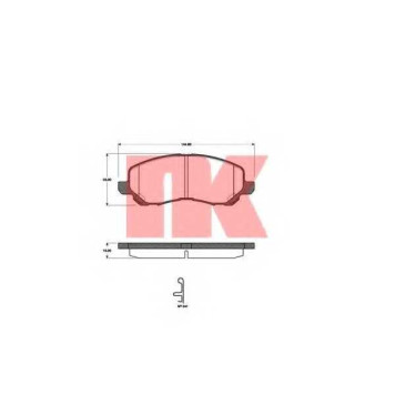 Колодки тормозные дисковые для CHRYSLER SEBRING / CITROEN C4 AIRCROSS / JEEP COMPASS, PATRIOT / MITSUBISHI ASX, GALANT, LANCER, OUTLANDER, SPACE RUNNER / OPEL ASTRA / PEUGEOT 4008 <b>NK 223028 / WVA 23584/16</b>