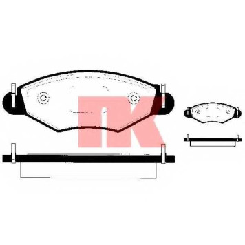 Колодки тормозные дисковые для PEUGEOT 206(2A/C,2E/K,T3E) <b>NK 223739 / WVA 23597/18</b>