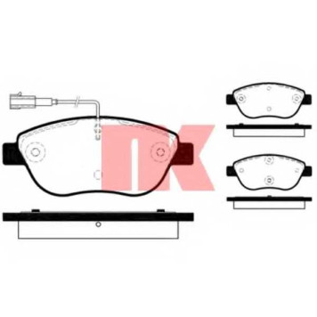 Колодки тормозные дисковые для FIAT BRAVO, DOBLO, FIORINO, IDEA, LINEA, MULTIPLA, PUNTO, QUBO, STILO Multi, STILO / LANCIA DELTA, MUSA / OPEL COMBO <b>NK 222364 / WVA 23708/19</b>