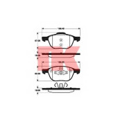 Колодки тормозные дисковые для FORD C-MAX, ECOSPORT, FOCUS, KUGA, TOURNEO CONNECT, TRANSIT CONNECT / MAZDA 3, 5, PREMACY / MERCEDES S / VOLVO C30, C70, S40, V40, V50 <b>NK 222561 / WVA 23723/18</b>
