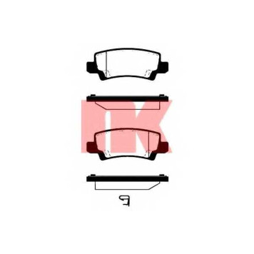 Колодки тормозные дисковые для TOYOTA COROLLA(#E12J#, #E12T#, CDE12#, NDE12#, ZDE12#, ZZE12#) <b>NK 224560 / WVA 23816/15, 8</b>