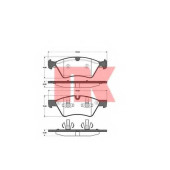 Колодки тормозные дисковые для MERCEDES E(S211,W211), G(W463), GL(X164), M(W164), R(V251,W251) <b>NK 223360 / WVA 23922/20,3</b>