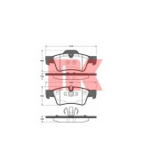 Колодки тормозные дисковые для MERCEDES CLS(C219), G(W463), GL(X164), M(W164), R(V251,W251), S(C216,W221), SL(R230), SLK(R171), SLR(R199) <b>NK 223361 / WVA 23923/17,5</b>