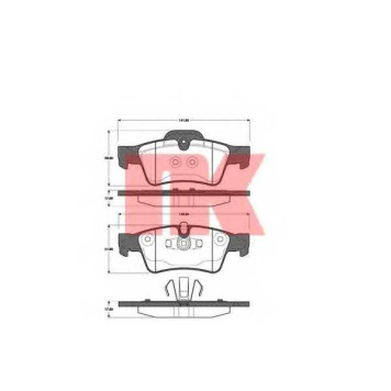 Колодки тормозные дисковые для MERCEDES CLS(C219), G(W463), GL(X164), M(W164), R(V251,W251), S(C216,W221), SL(R230), SLK(R171), SLR(R199) <b>NK 223361 / WVA 23923/17,5</b>