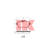 Колодки тормозные дисковые для MERCEDES A(W169), B(W245) <b>NK 223356 / WVA 24077/18,8</b>